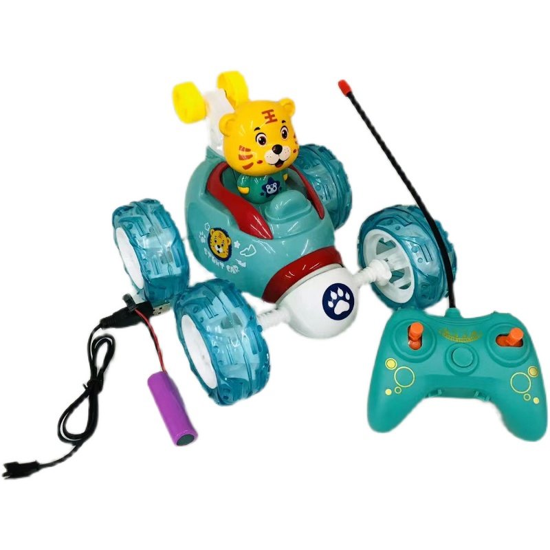 炫亮遥控卡通人物动物特技车360度旋转灯光音乐翻斗车儿童玩具男,淘宝优惠券,粉丝福利购,淘宝优惠卷