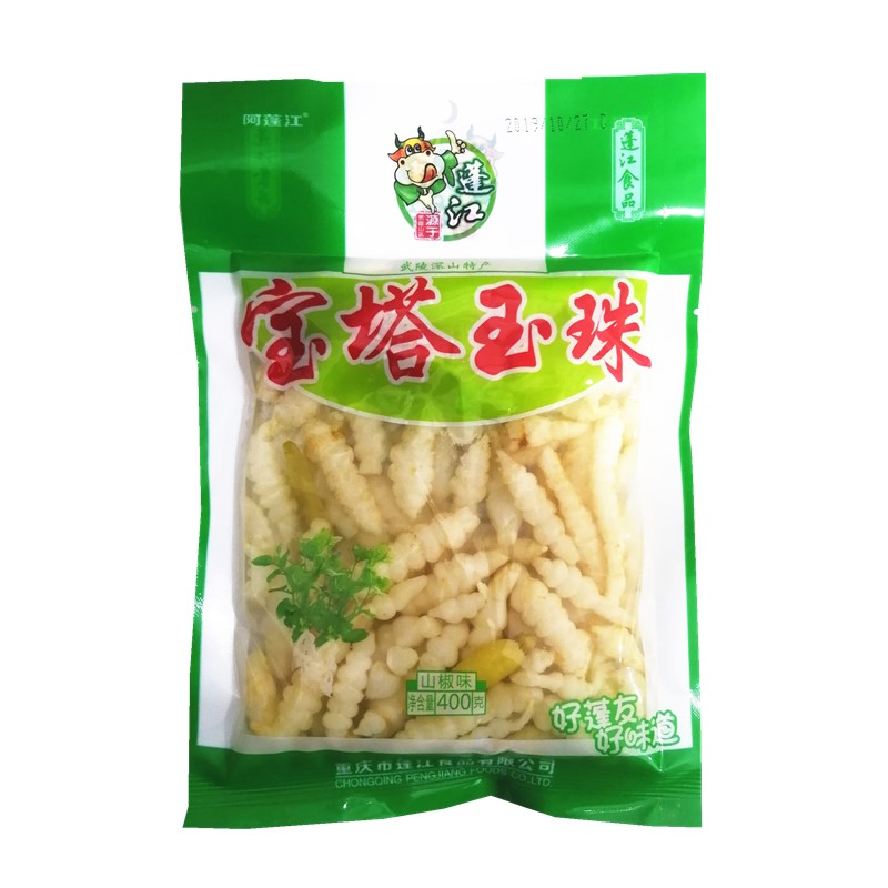 阿蓬江地牯牛400g*5袋重庆黔江特产宝塔玉珠下饭泡菜开胃休闲小吃 - 图1