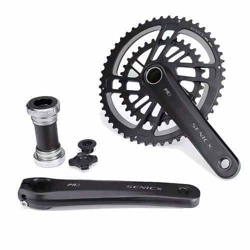 SENICX驭勇 PR3公路自行车中空一体牙盘双盘曲柄24mm规格中轴套件 - 图2