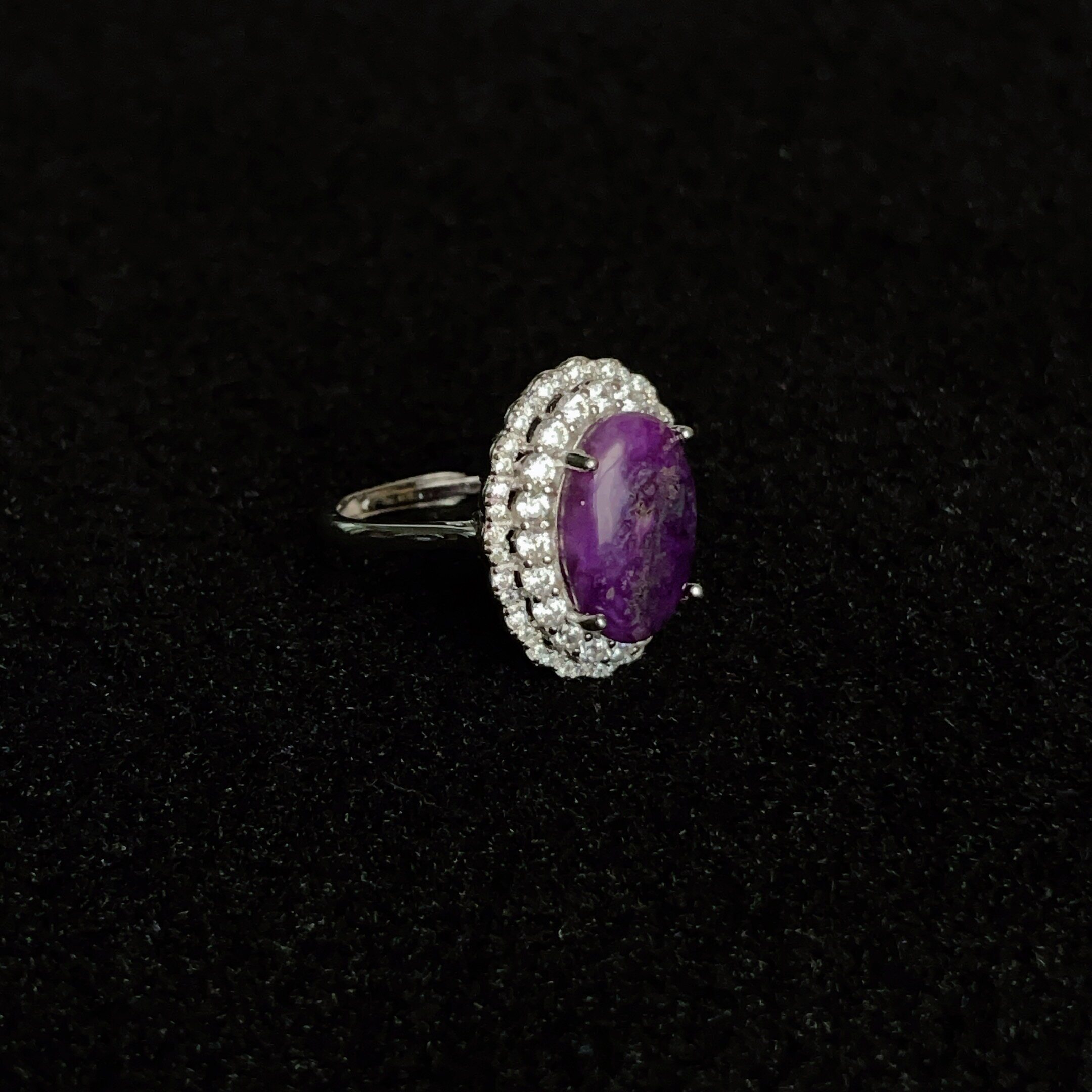 South Africa Shuklai Royal Purple Cabochon Ring