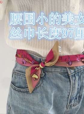 韩国细长条小马窄丝巾