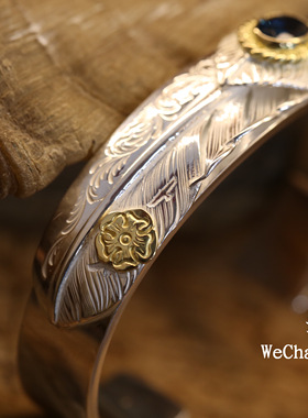 鹫见18K金绳点蔷薇花印台