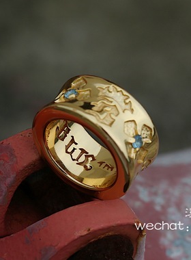 殿堂级银饰18K金戒指镶嵌宝石