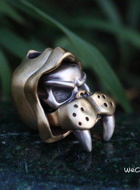 铜斑蛇手工刀坠海豹吊坠钥匙扣