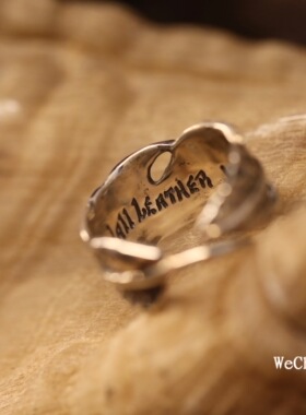 溪迟情侣925美银欧美风戒指