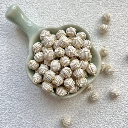 圆形手工编织球扭头盘扣国风古装旗袍扣diy手链吊珠配件礼盒绳扣 - 图1