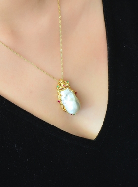 女款S925纯银DIY镶嵌吊坠空托