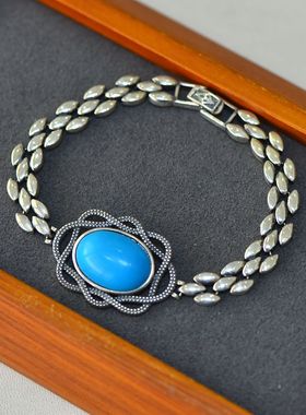 男女款S925纯银DIY镶嵌手链空托