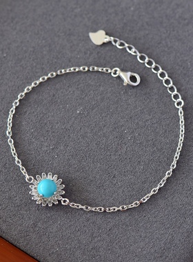 S925纯银手链空托时尚女款四爪托