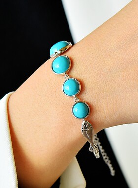 s925手链空托石位DIY琥珀镶嵌