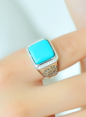 祈禧男女S925纯银时尚封底戒指托