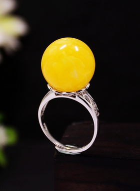 纯银戒指空托盘珍珠镶嵌S925时尚