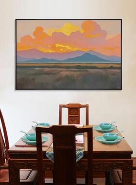 法式中古风景装饰画客厅餐厅