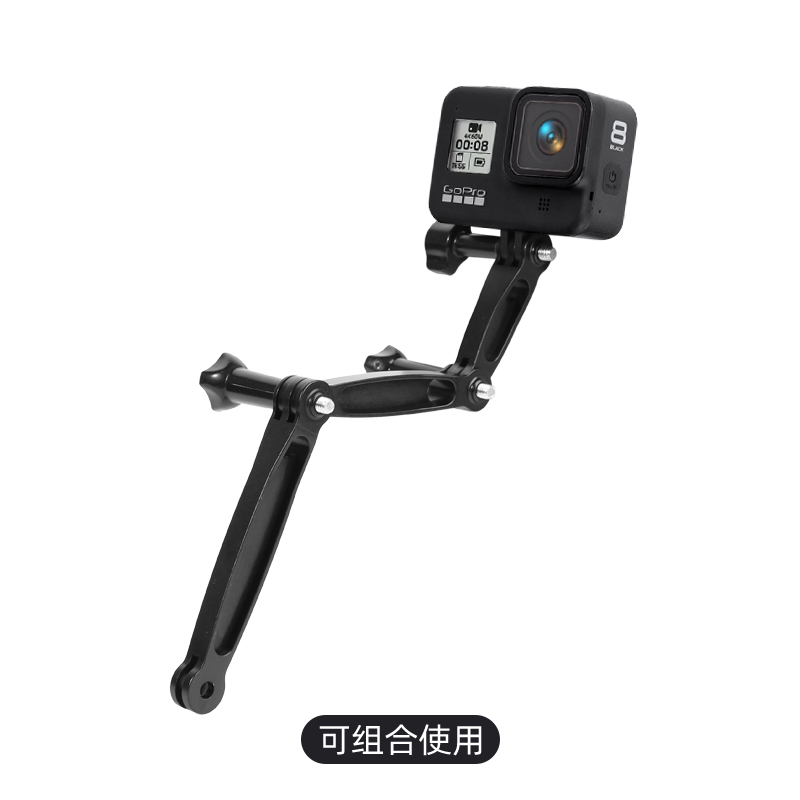 摩托车支架加长杆360全景运动相机隐形杆头盔延长臂insta360onex2 - 图2