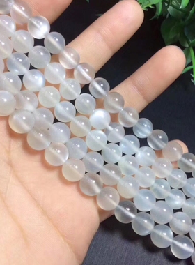 天然白月光diy手链手串配饰散珠