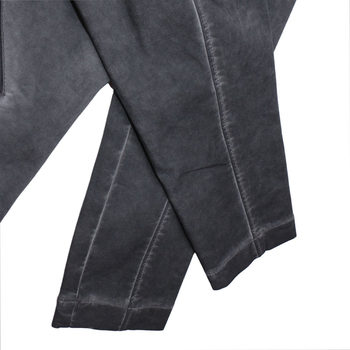 Motorbike Jacket Women's Spring and Autumn New Size Fat MM Top Retro Slim Fit Washed Grey Long Sleeve Short Jacket