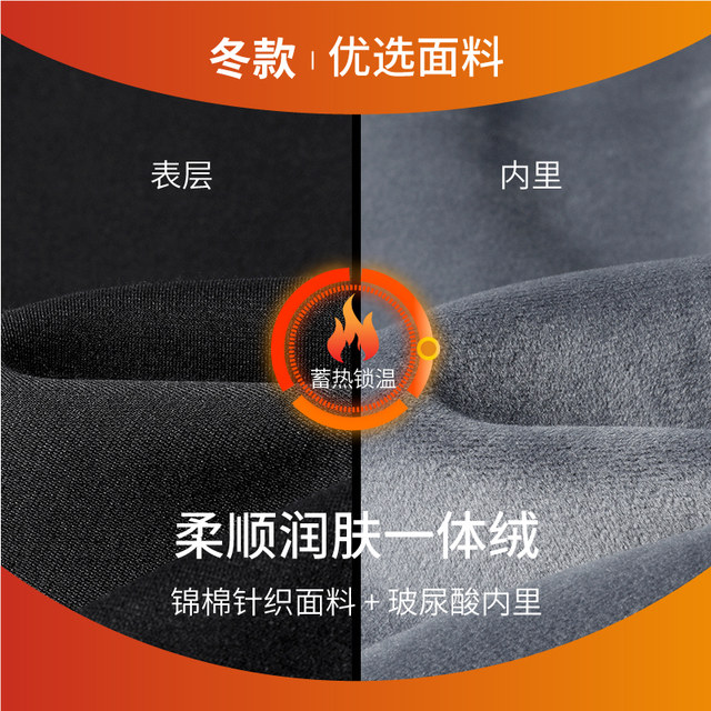 Yiyang winter velvet thickened warm high waist suit pants