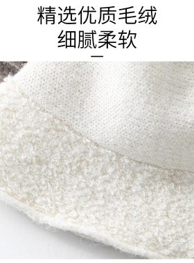 韩系氛围感针织蝴蝶结渔夫帽