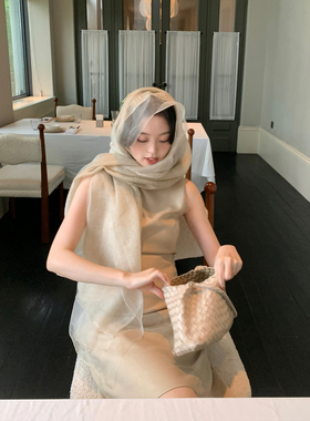 SYT自制桑蚕丝披肩防晒丝巾围巾