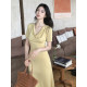 Swing collar dress minimalist ກະທັດຮັດເຫມາະ