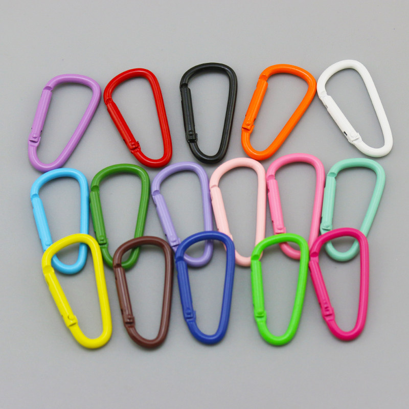 DIY饰品配件 彩色烤漆铝合金材质 D形便携登山扣 钥匙扣 包包挂扣,淘宝优惠券,粉丝福利购,淘宝优惠卷