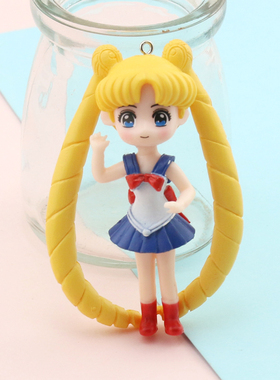 动漫长发美少女战士公仔diy饰品