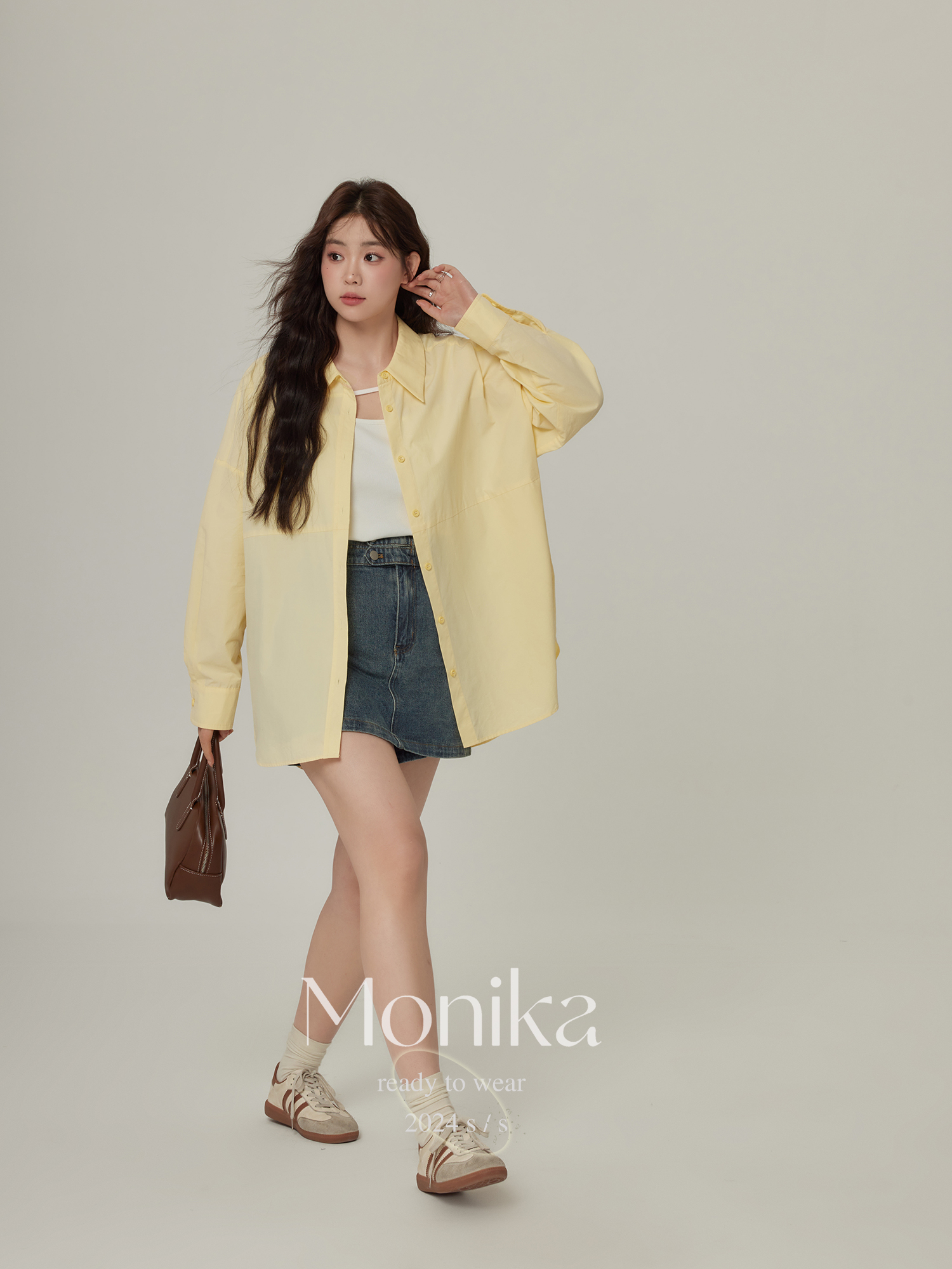 摩妮卡大码女装韩版设计感防晒长袖衬衫夏新款胖mm宽松显瘦高级感 - 图3