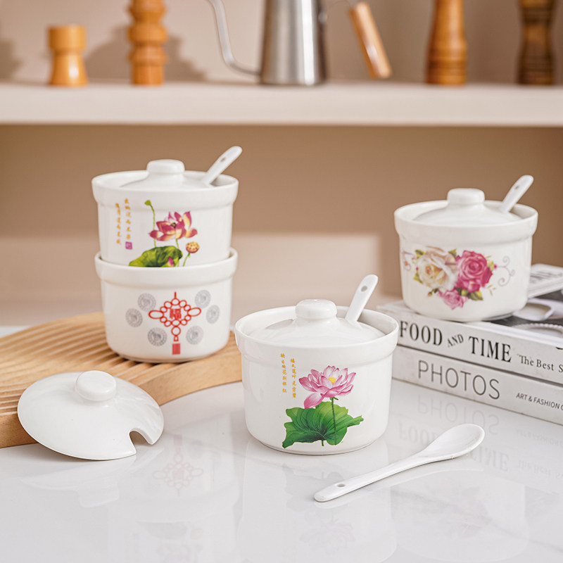 调味罐陶瓷盐罐厨房调料瓶罐子家用调味盐味精调料盒耐高温泼辣子,淘宝优惠券,粉丝福利购,淘宝优惠卷