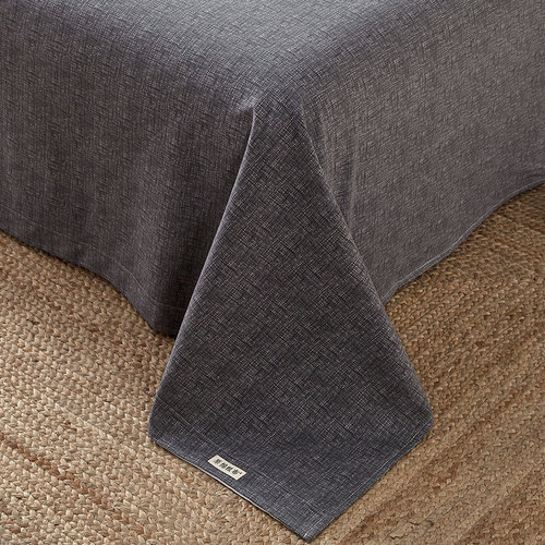 老粗布床单单件纯棉被单100全棉厚单子男棉麻亚麻凉席三件套夏季, - 图3