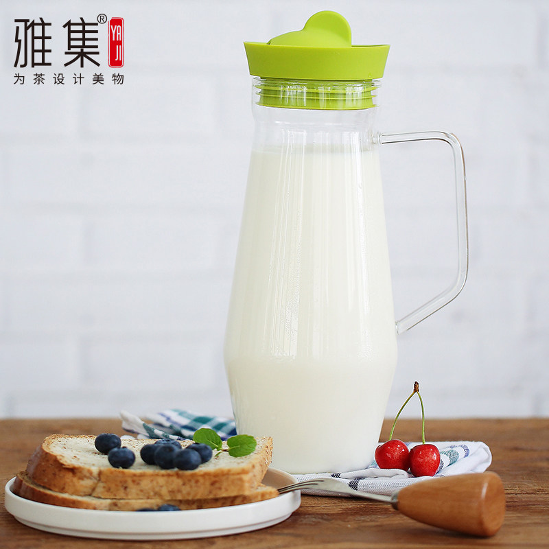 雅集玻璃大容量带盖凉水壶耐热茶壶 雅集冷水壶