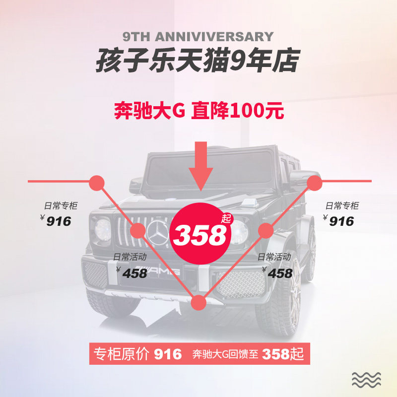 奔驰儿童四轮宝宝玩具车可坐电动车 孩子乐玩具儿童电动车