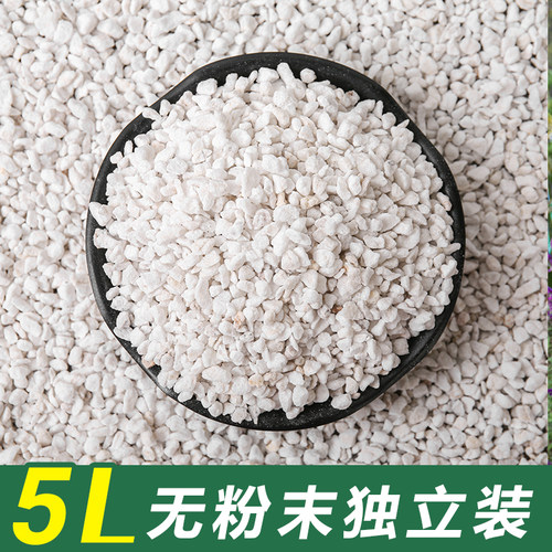 5L装包邮除粉园艺珍珠岩3-6mm 栽培介质颗粒改善土壤保肥保温透气 - 图0