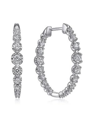 Stylish Round Zirconia Hoop Earrings for Women Luxury
