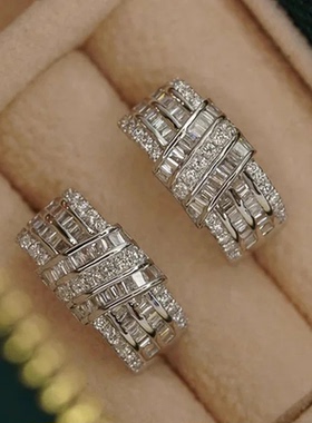 Bright Luxury Hoop Earrings for Women Trendy Elegant