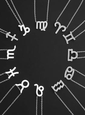 Fashion Zodiac Sign Necklace For Women 12 Constellation