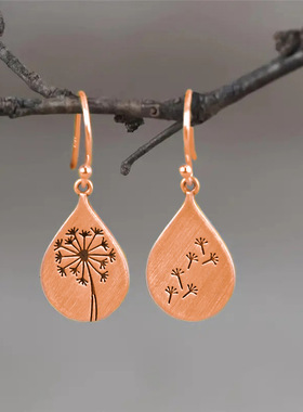Eaby Earrings Retro Simple Drop Ear Hook Dandelion Earrings