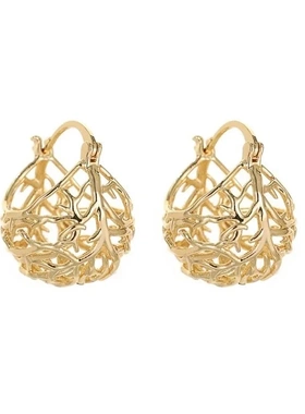 Gold Color Hollow Hoop Earrings Women Newly Designed