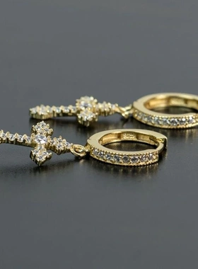 Stylish Arrow Cross-shape Drop Earrings for Women/Men