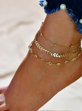 Female Bohemian Shell Heart Summer Anklets For Women