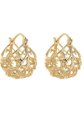 Gold Color Hollow Hoop Earrings Women Newly Designed