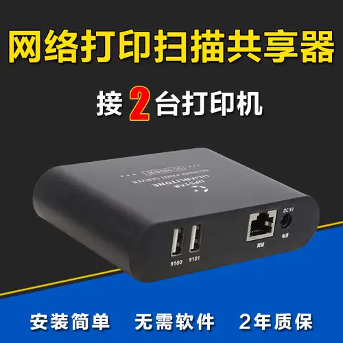 USB-подключение к сети, проводной/беспроводной общий принтер, двойная сеть, подключенная к 4 принтерам, серверу печати, сканирования