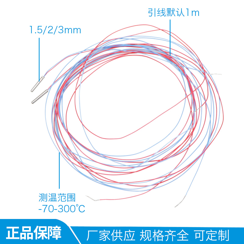 管径1.5MM 2MM 3MM 超小/超短体积小PT100铂电阻 二线制 A级佳敏 - 图0