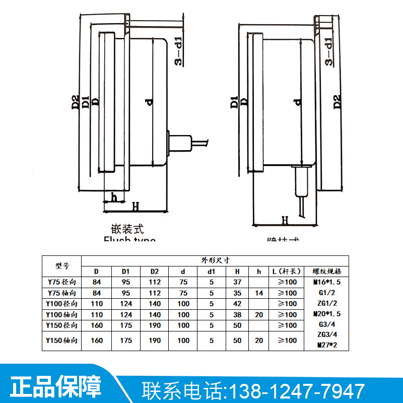 佳敏WTQ/WTZ-280不锈钢304压力式温度计远传温度计1.5级高温锅炉-图1