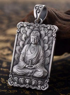 缘来由你藏式药师佛男脖挂项链坠