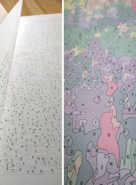diy数字油画手绘装饰画厂家直销儿童手工填色跨境批发 中国古风画