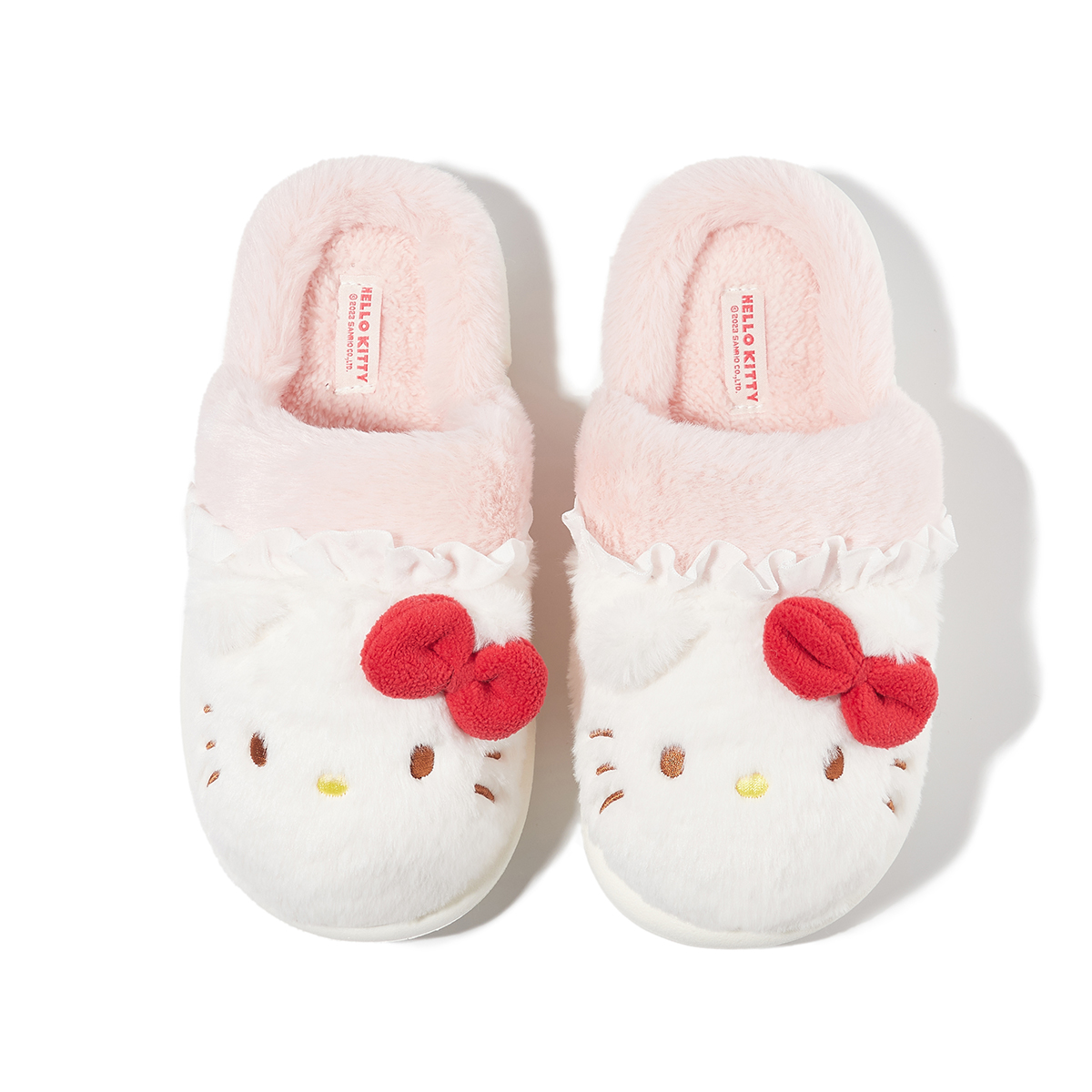 BE三丽鸥HelloKitty正品棉拖鞋女冬季包头毛毛绒秋冬室内家居保暖 - 图1