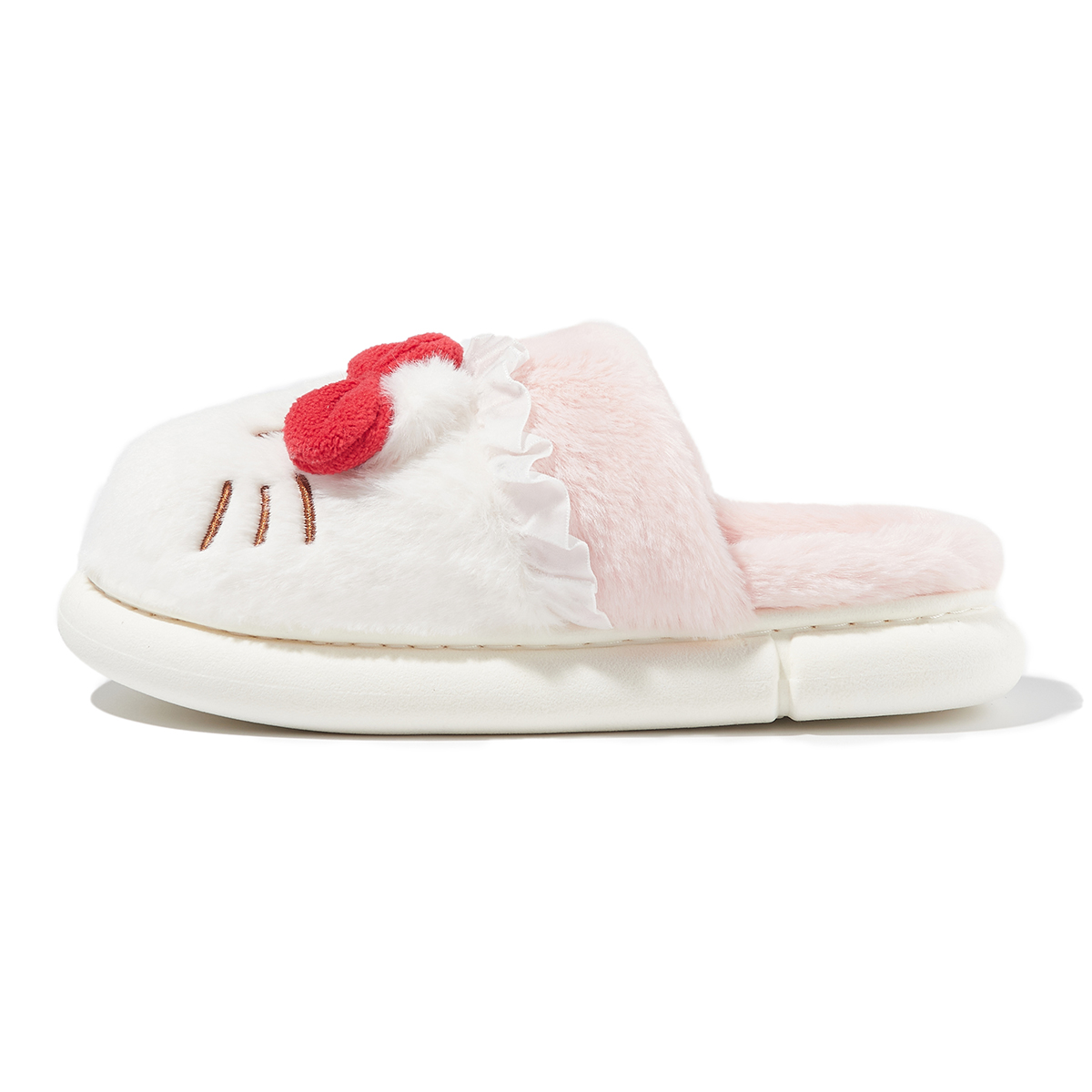 BE三丽鸥HelloKitty正品棉拖鞋女冬季包头毛毛绒秋冬室内家居保暖 - 图0