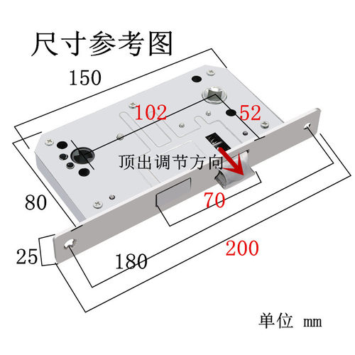 防火门锁锁体通道过门道消防安全大门执手门锁具配件不锈钢锁整套 - 图1