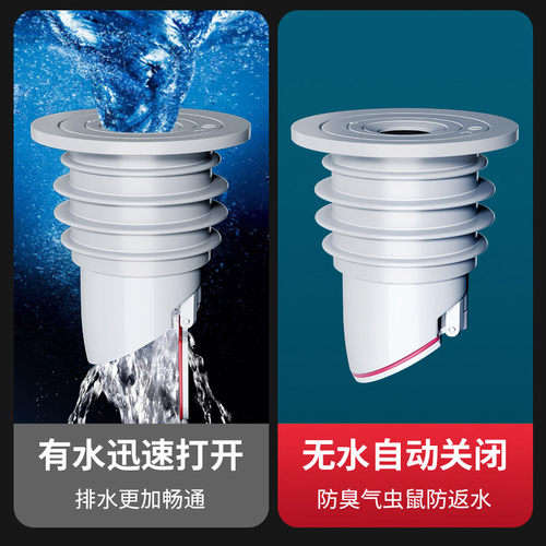 厨房下水管道密封塞洗衣机排水管5075封口盖硅胶圈防返臭堵口神器 - 图1