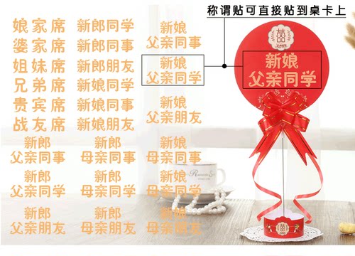 婚礼桌卡席位卡森系中式欧式桌号数字贴桌牌称谓婚宴婚庆结婚用品 - 图0